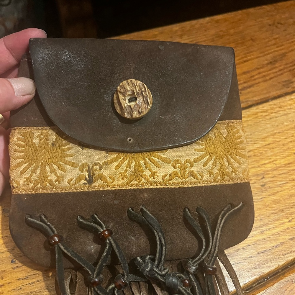 Genuine  fine Leather mini bag hooks on belt. Excellent condition